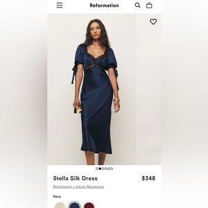 Reformation Stella Silk Dress
